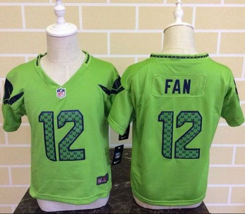 Toddler Nike Seahawks #12 Fan Green Alternate Stitched NFL Elite Jersey - Click Image to Close
